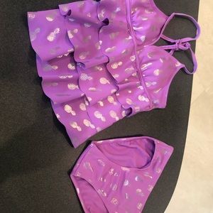 NWOT Justice Girls Tankini Set